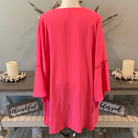 Yekaty Vibrant Pink Women's Cover-Up - Picture 3 of 4